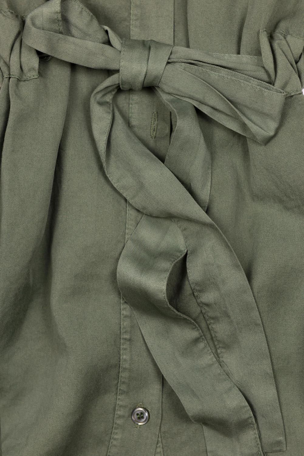 Khaki košilové šaty