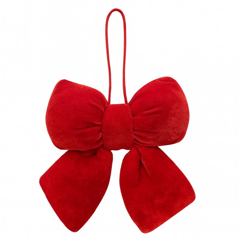 Červená vánoční mašle 14x5 cm