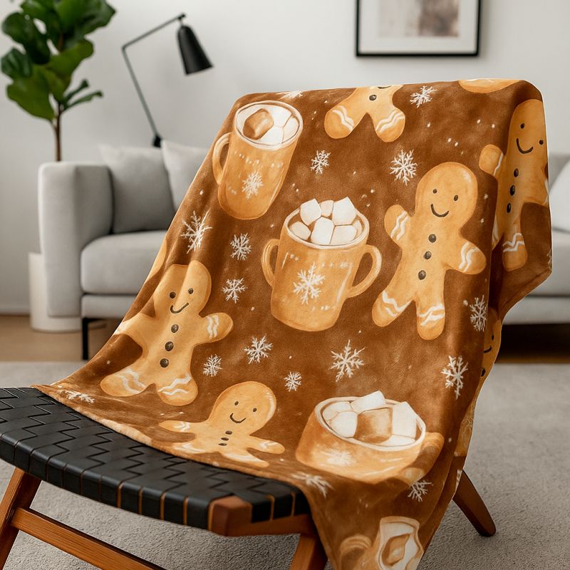 Měkká plyšová XL deka Perníček