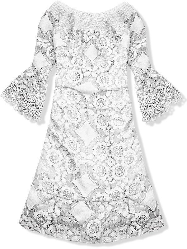 Bílé krajkové šaty