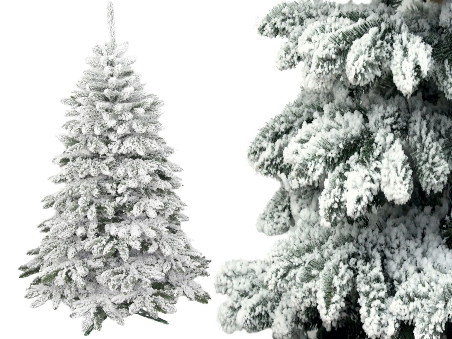 Umělý zasněžený stromek Smrk 220 cm