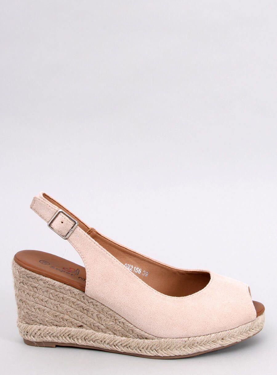 Espadrilky na platformě Open-Toe béžové