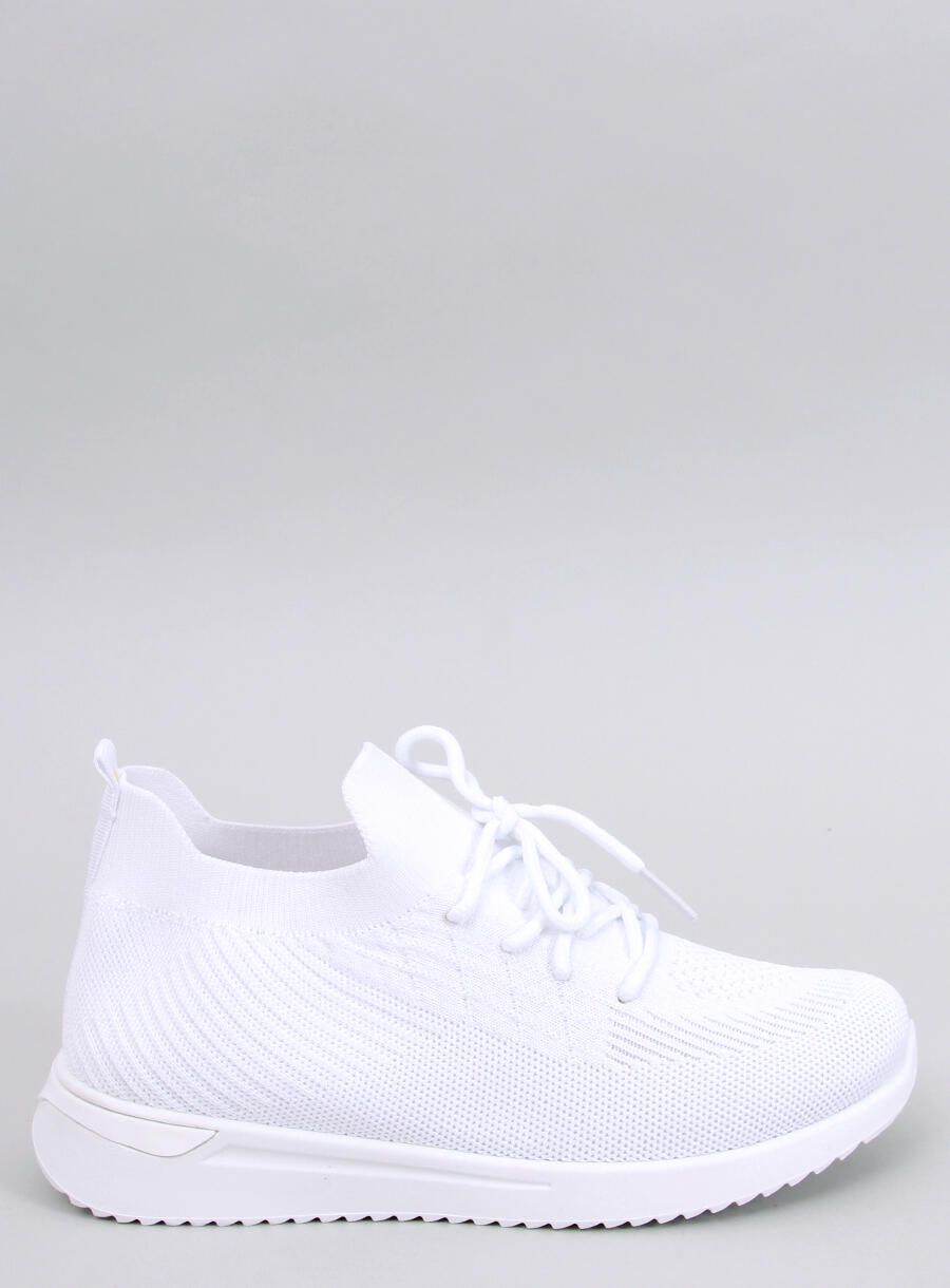 Bílé dámské tenisky z elastické látky