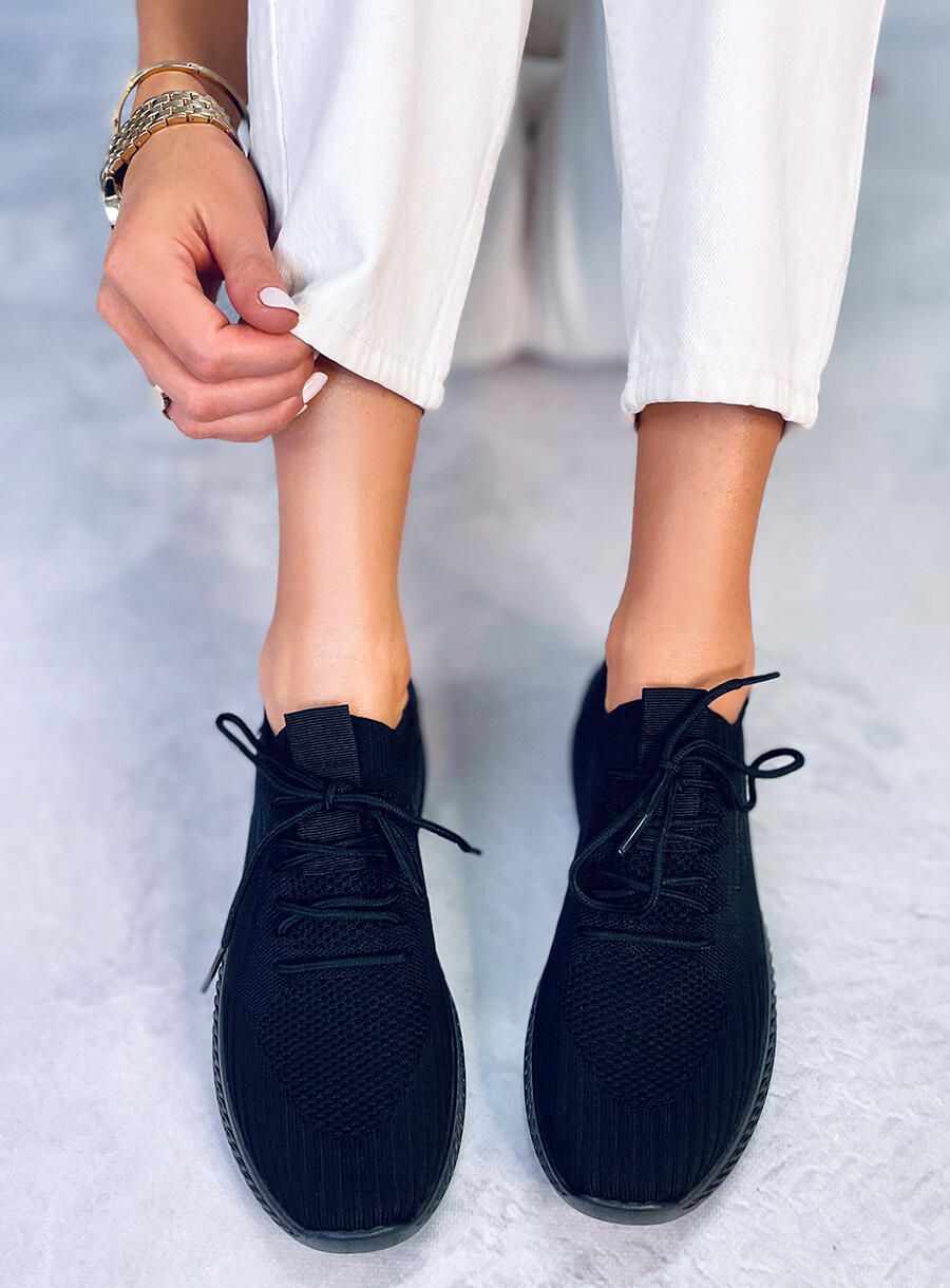 Dámské sportovní látkové tenisky černé