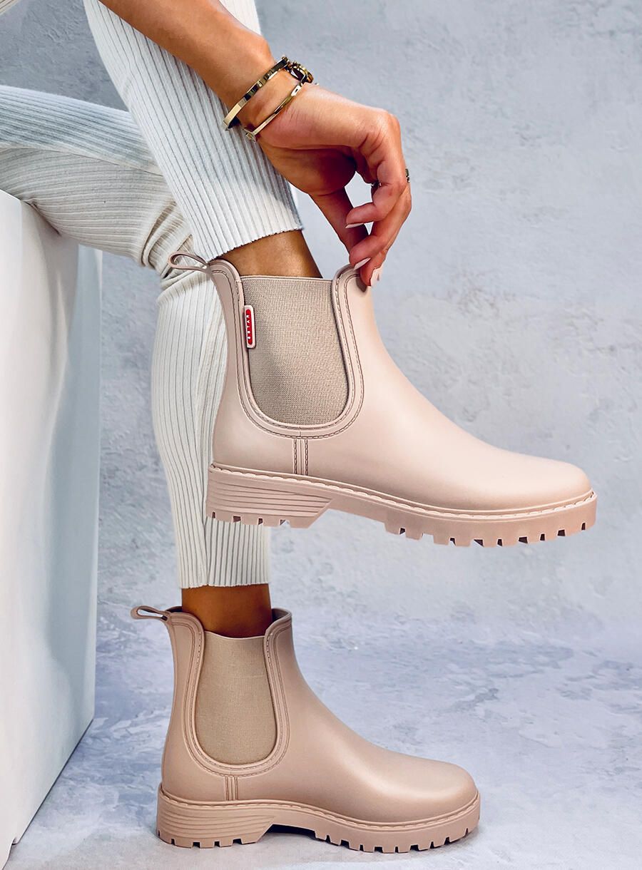 Béžové nízké holínky