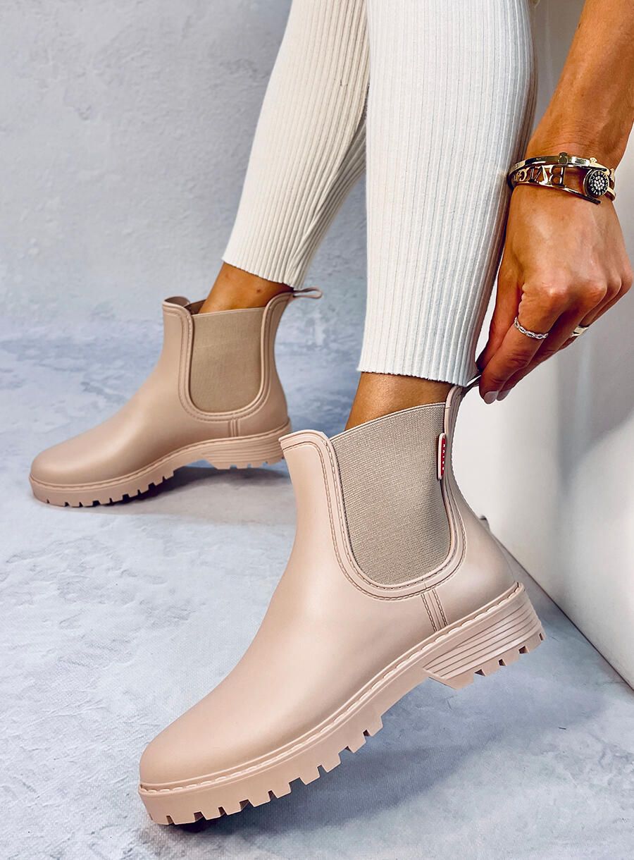 Béžové nízké holínky