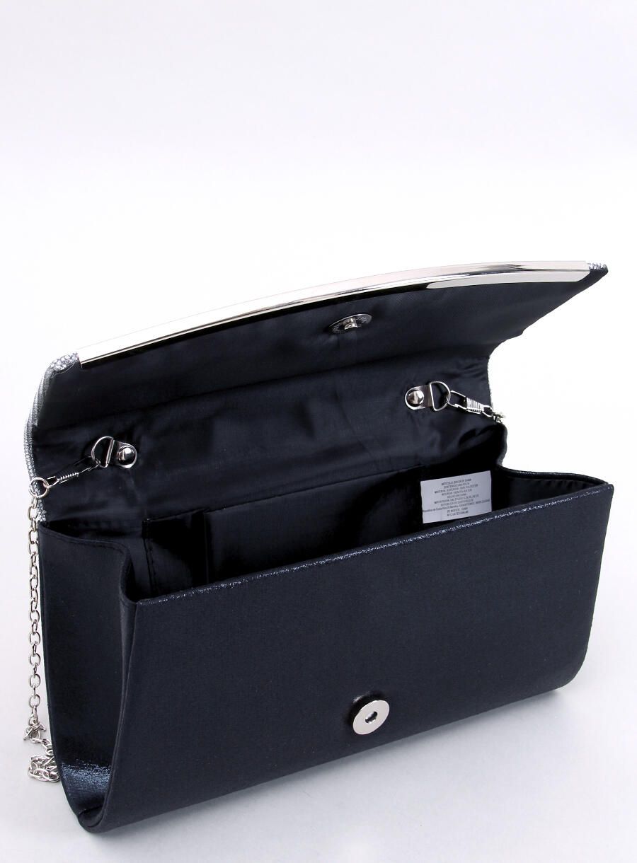 Elegantní kabelka zdobená zirkony černá