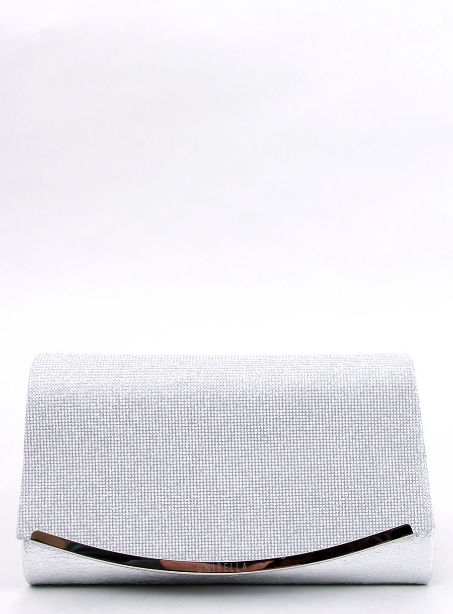 Elegantní kabelka zdobená zirkony stříbrná