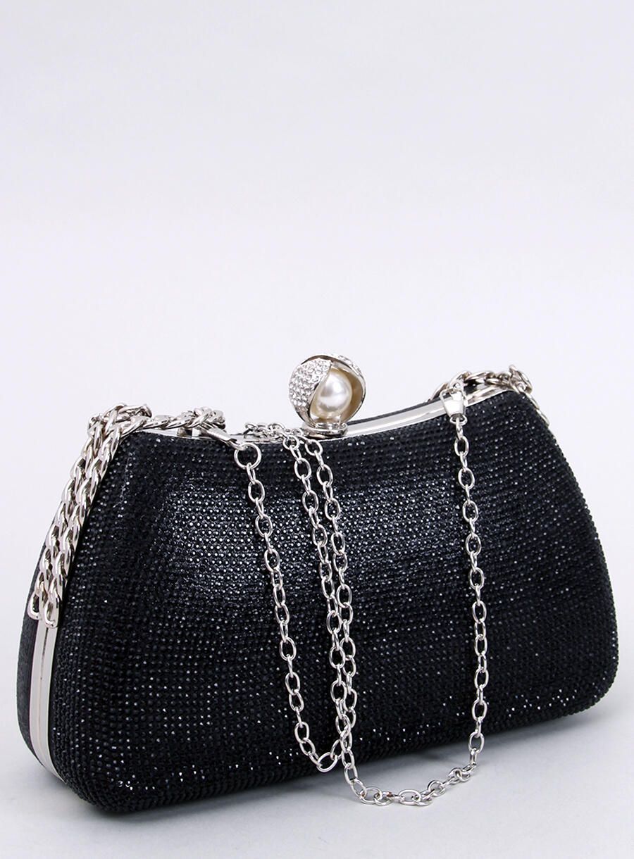 Společenská clutch kabelka černá