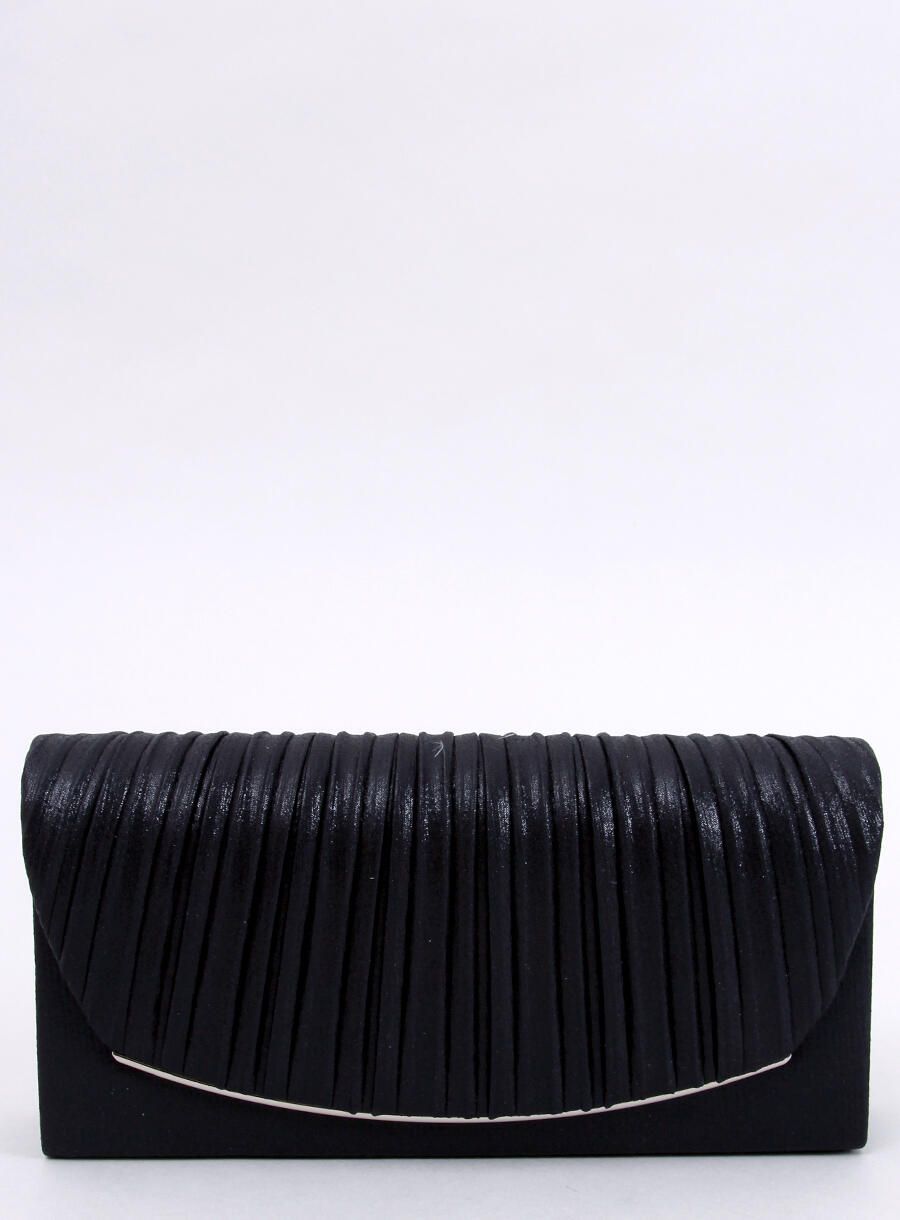 Černá listová společenská kabelka