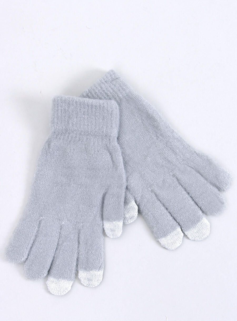 Dámské basic rukavice světle šedé
