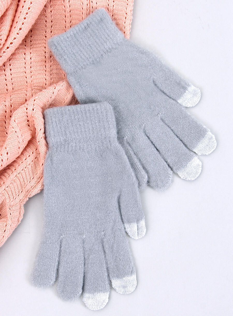 Dámské basic rukavice světle šedé