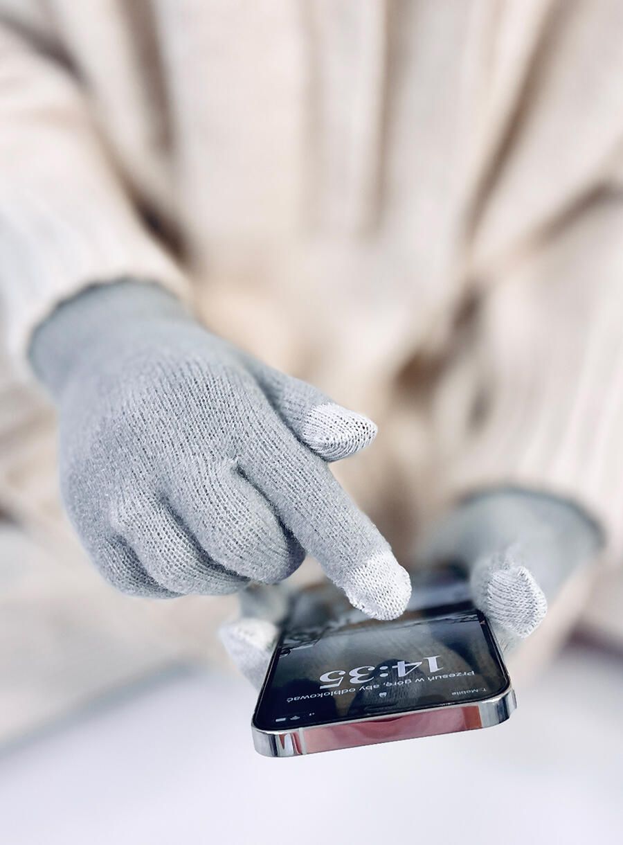 Dámské basic rukavice světle šedé