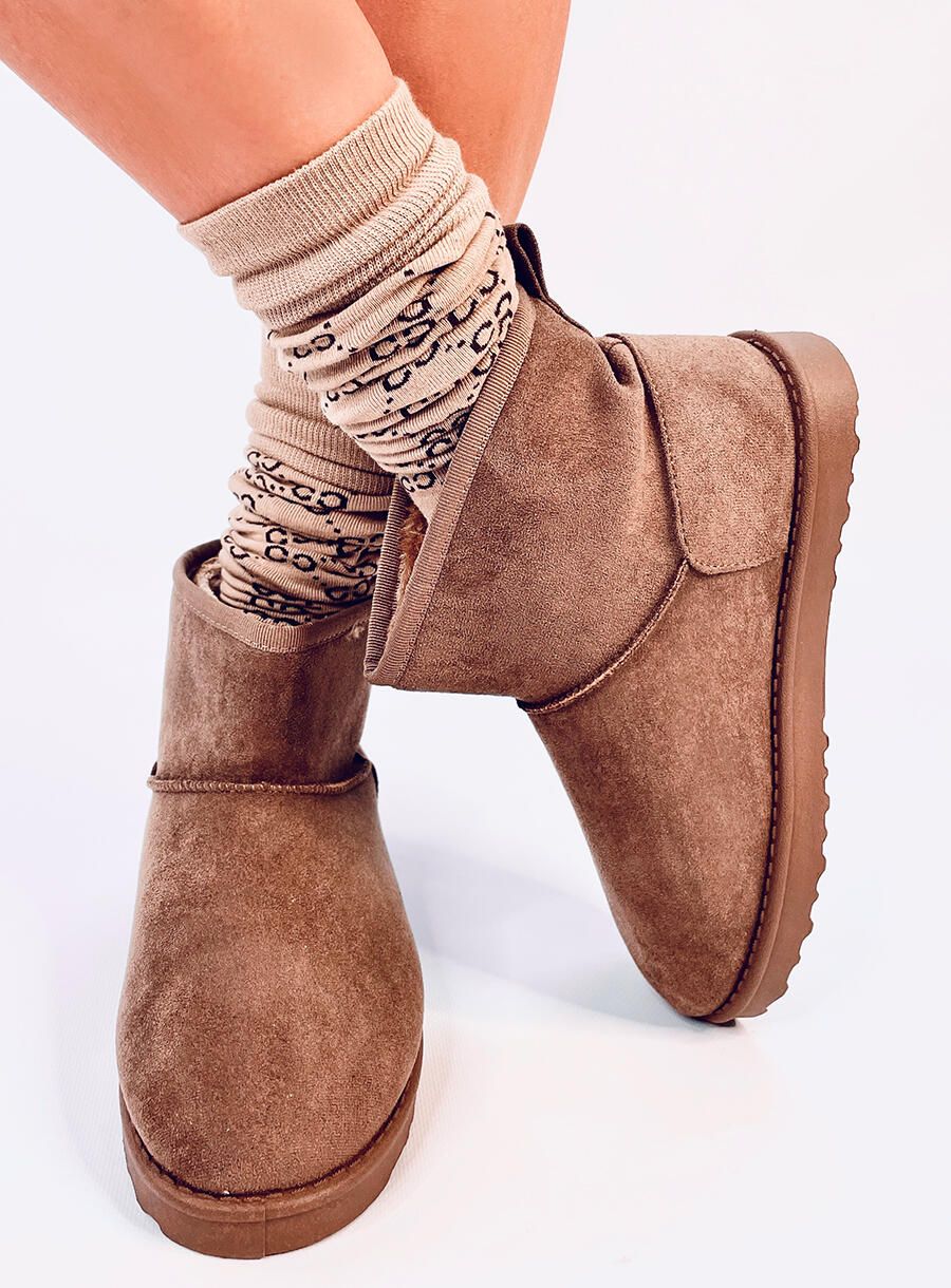 Dámské nadkolenky s potiskem béžová