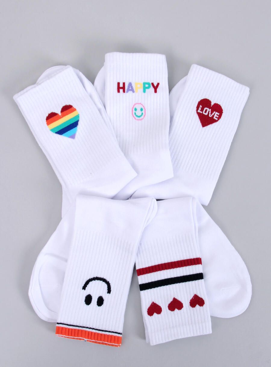 Vysoké dámské ponožky KISS - 5 párů