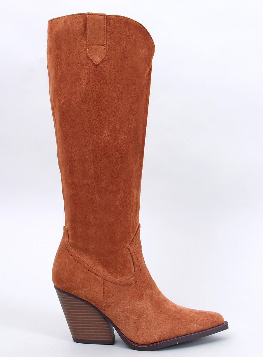 Kozačky v kovbojském stylu camel hnědé