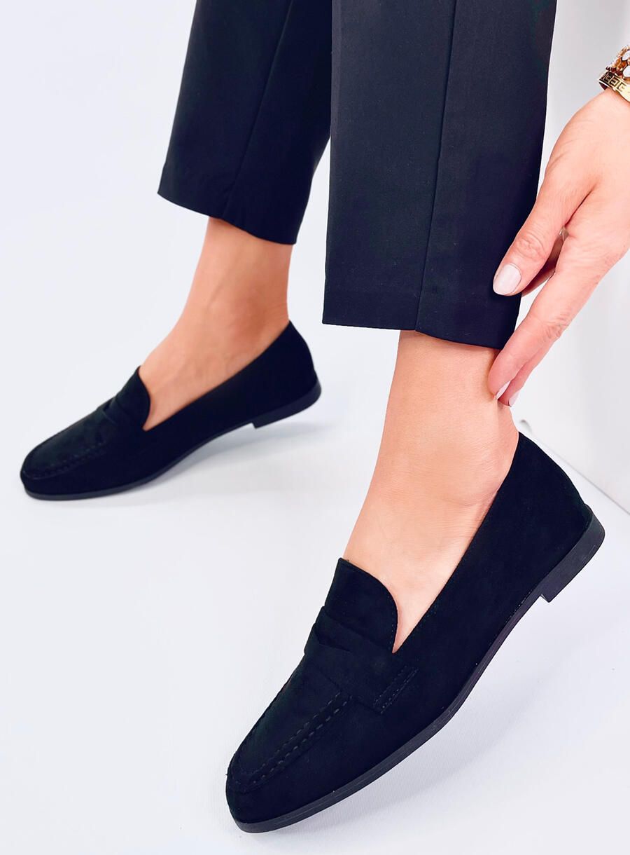 Nízké klasické mokasíny černé