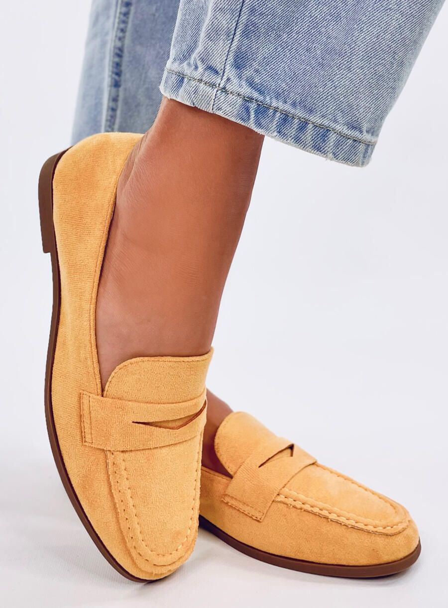 Nízké klasické mokasíny žluté