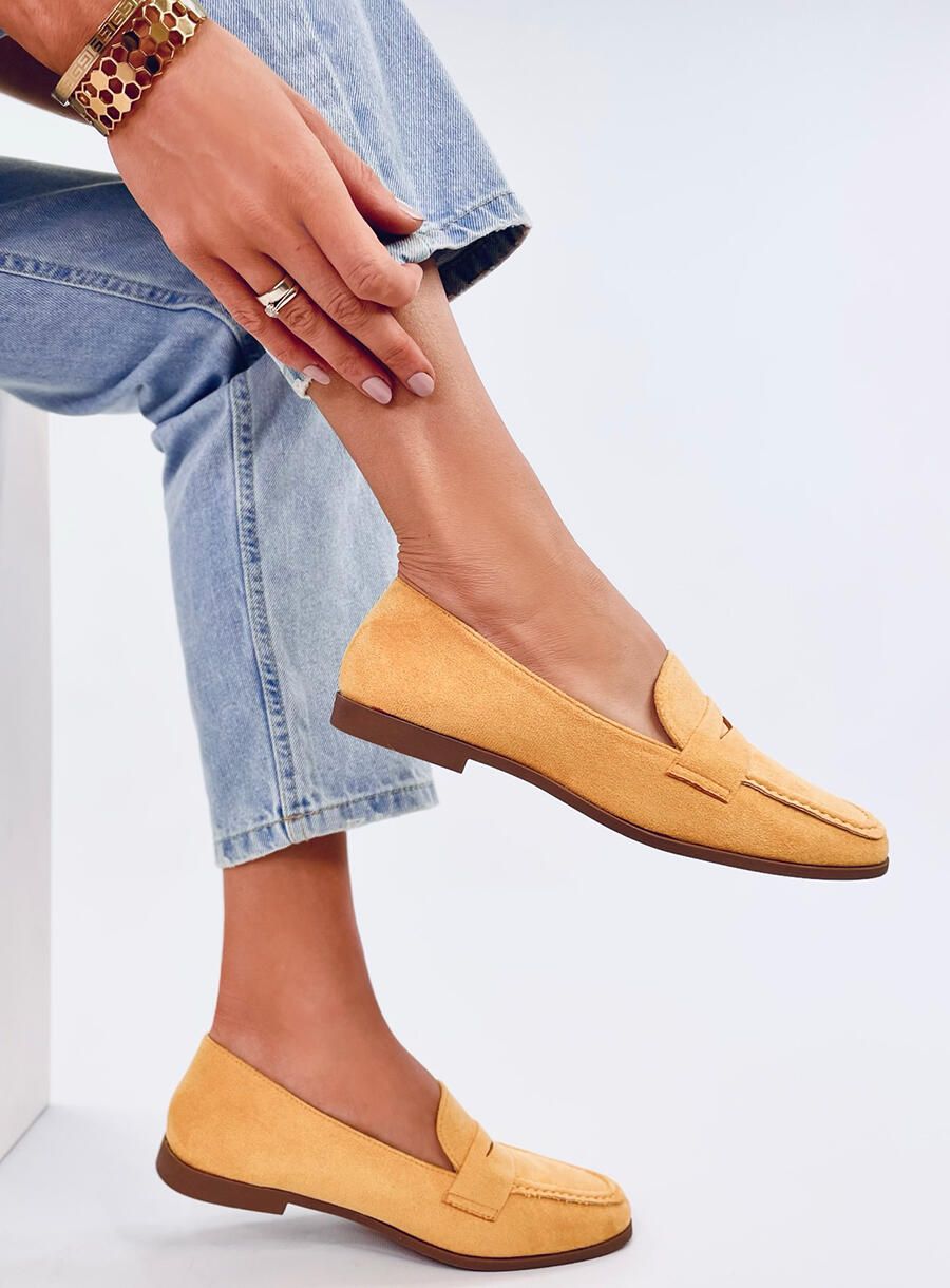 Nízké klasické mokasíny žluté