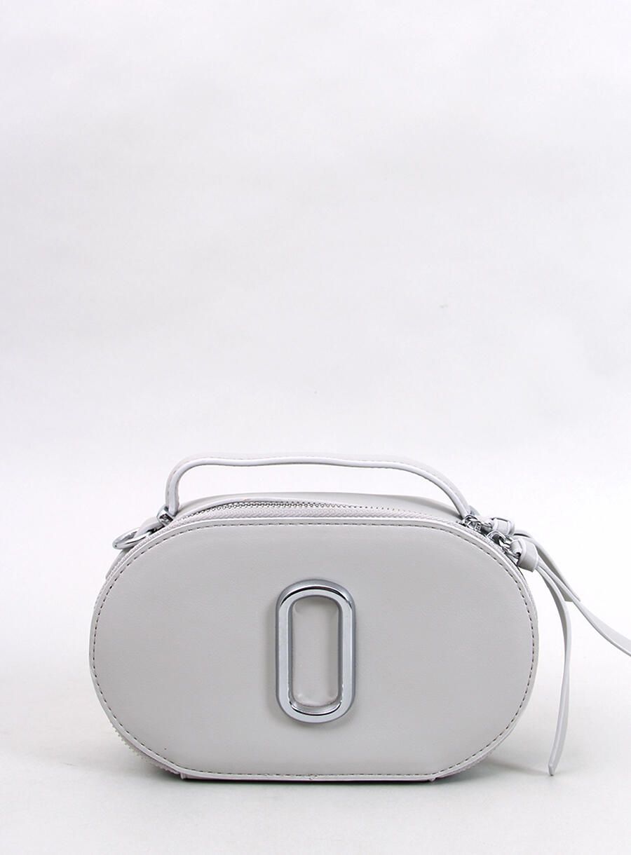 Šedá kabelka se širokým popruhem