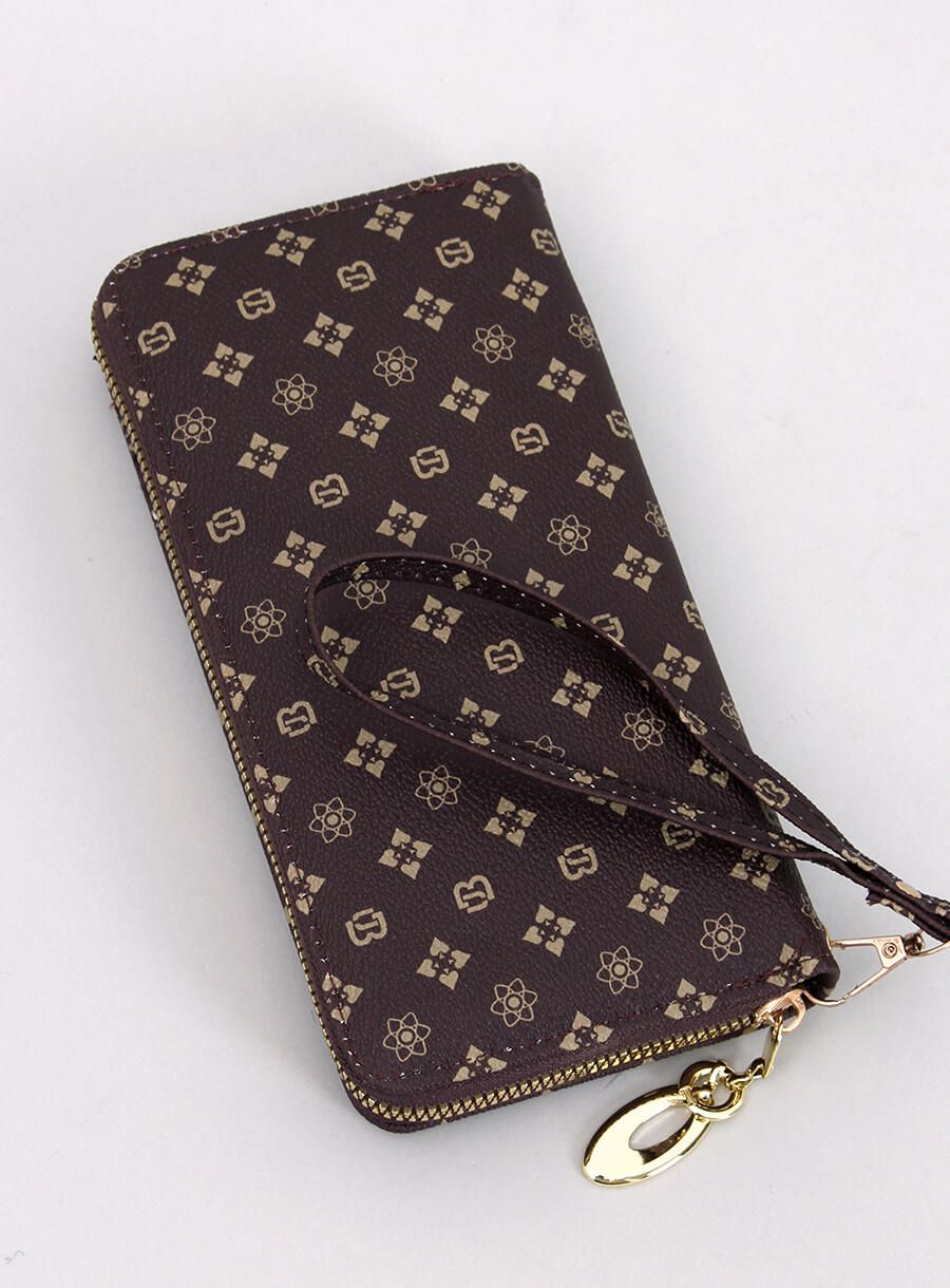 Dámská peněženka se vzorem hnědá