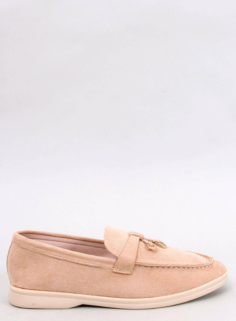 Měkké semišové mokasiny béžové