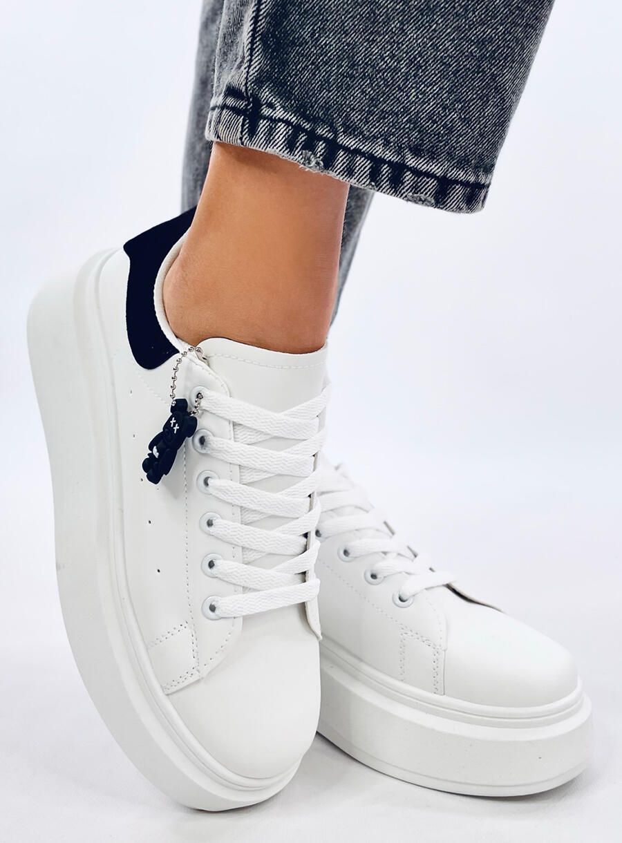 Tenisky na vysoké platformě bílá/černá