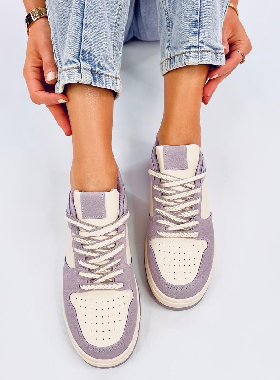 Dámské dvoubarevné tenisky lila/bílá