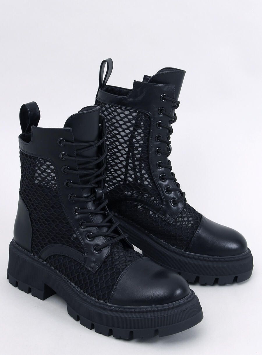 Kozačky se síťovinou černé