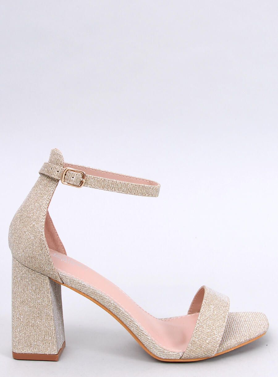 Dámské třpytivé sandály zlaté