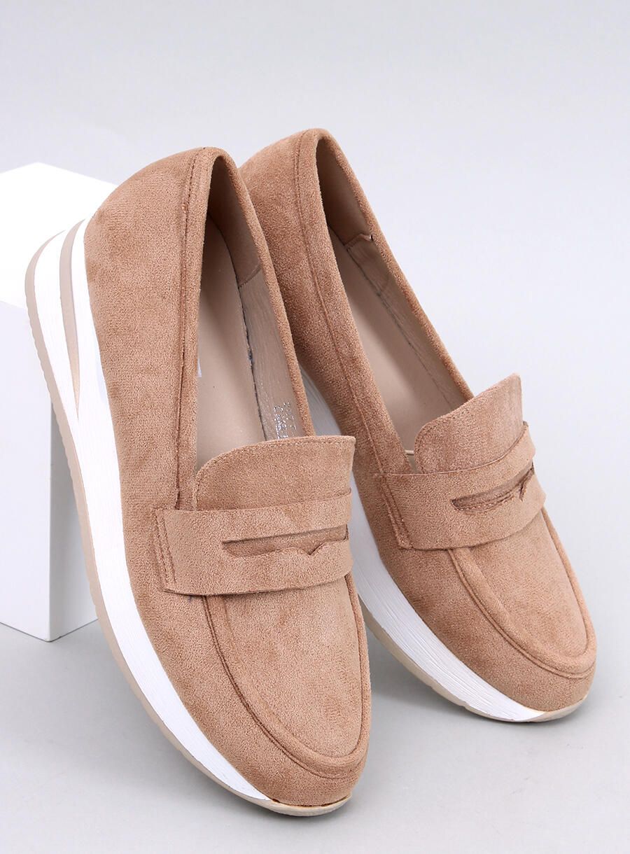 Dámské mokasíny ve sportovním designu hnědé