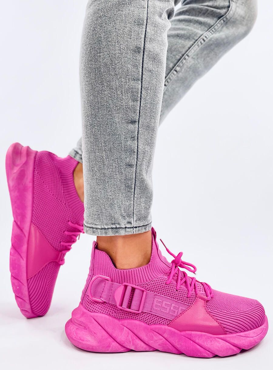 Růžové látkové tenisky