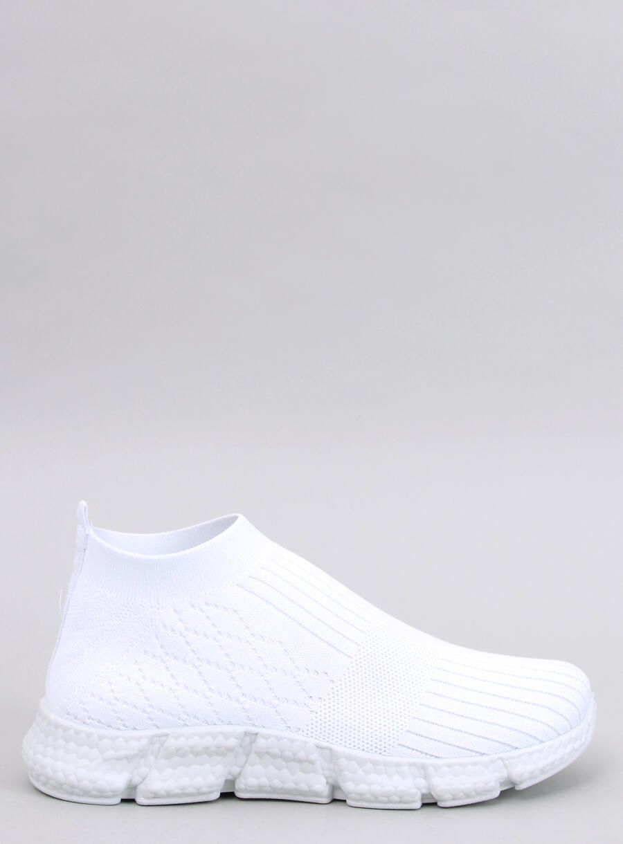 Dámské látkové slip-on tenisky bílé