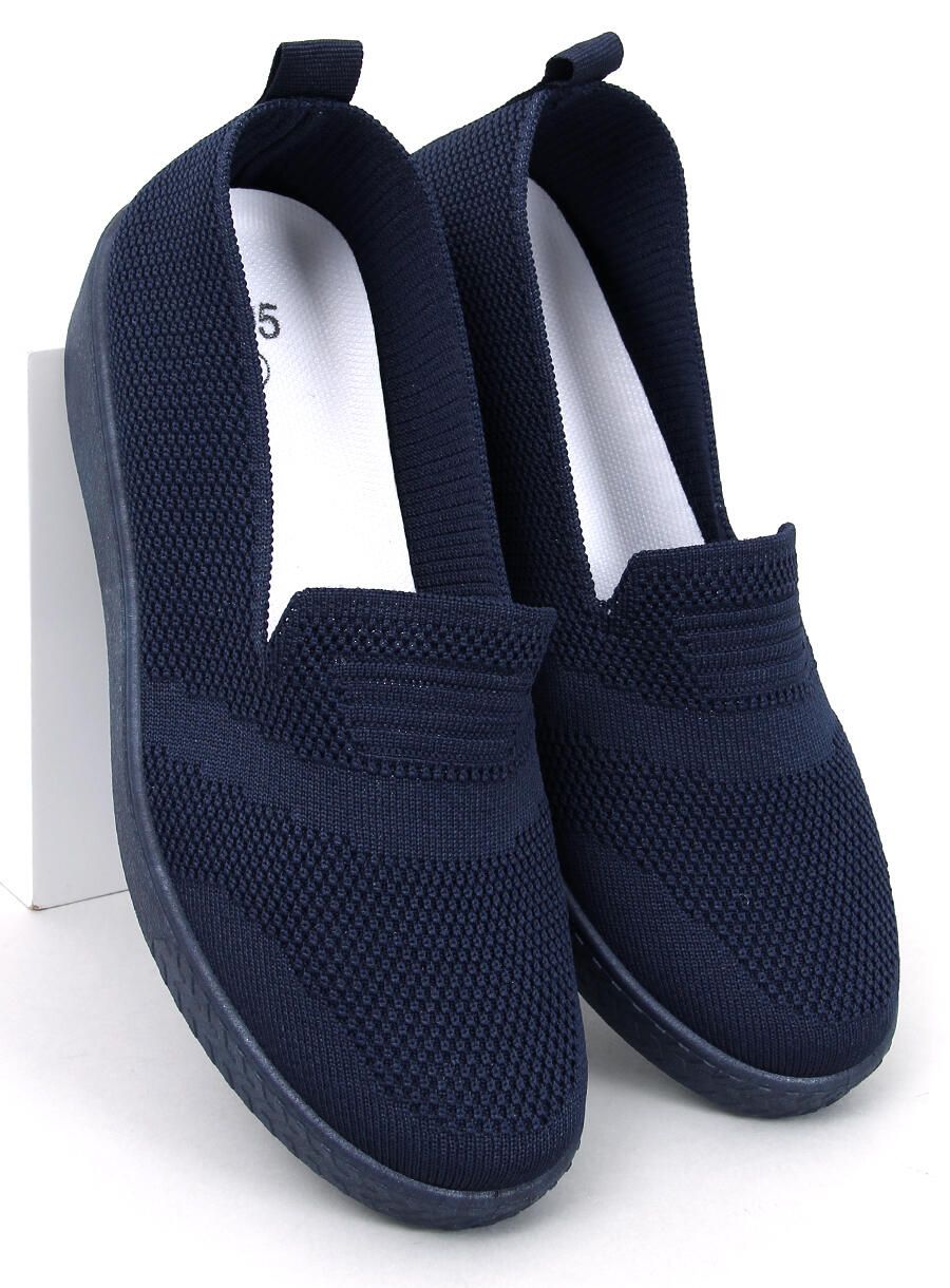 Vyvýšené slip-on tenisky tmavě modré