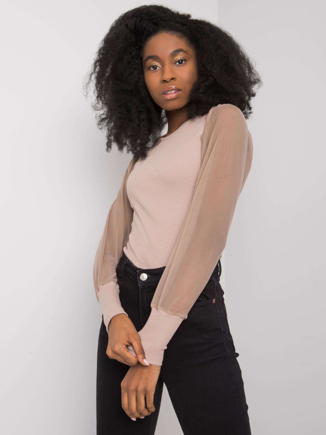 Dámská halenka v béžové barvě