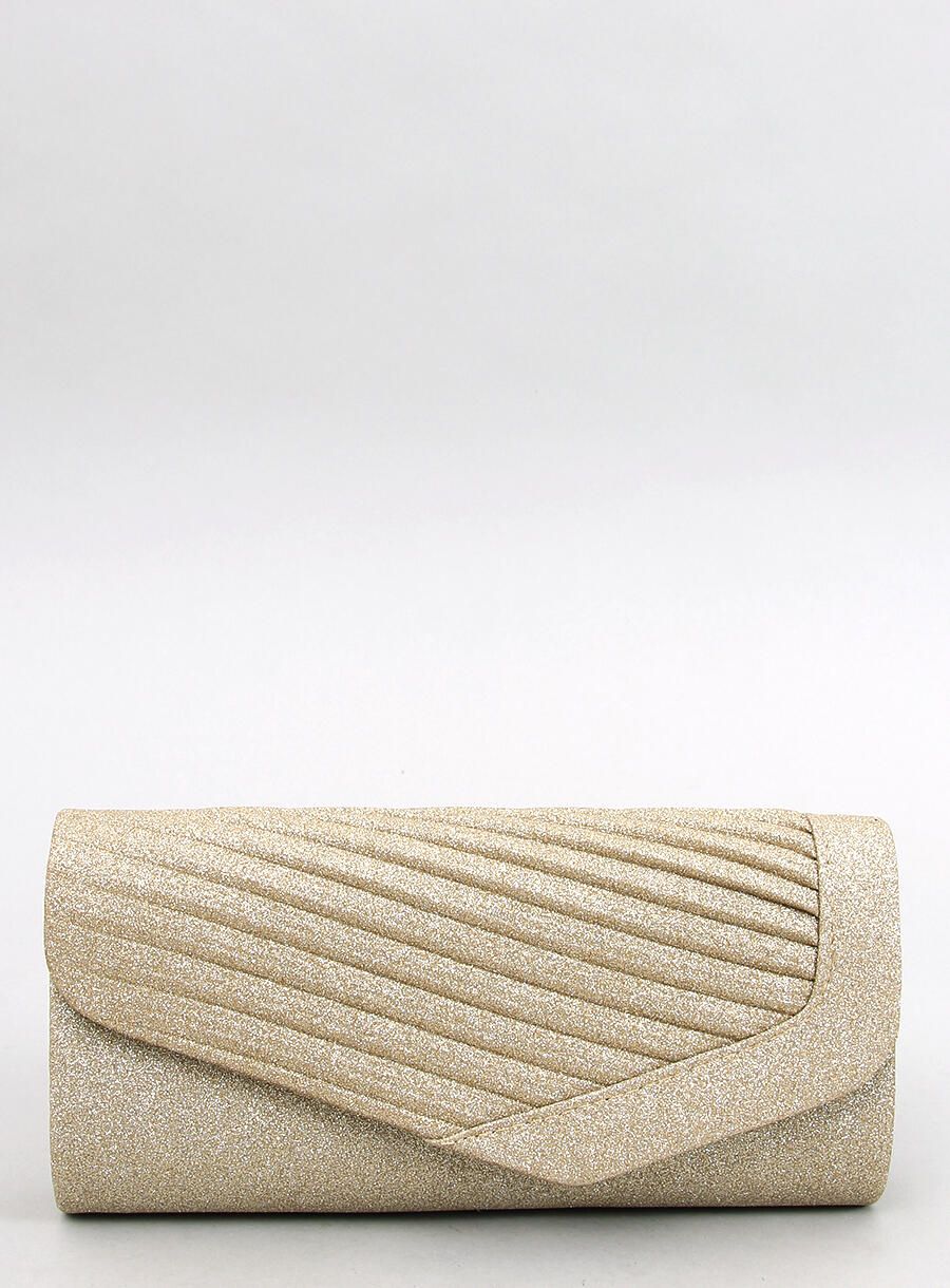 Zlatá lesklá formální kabelka