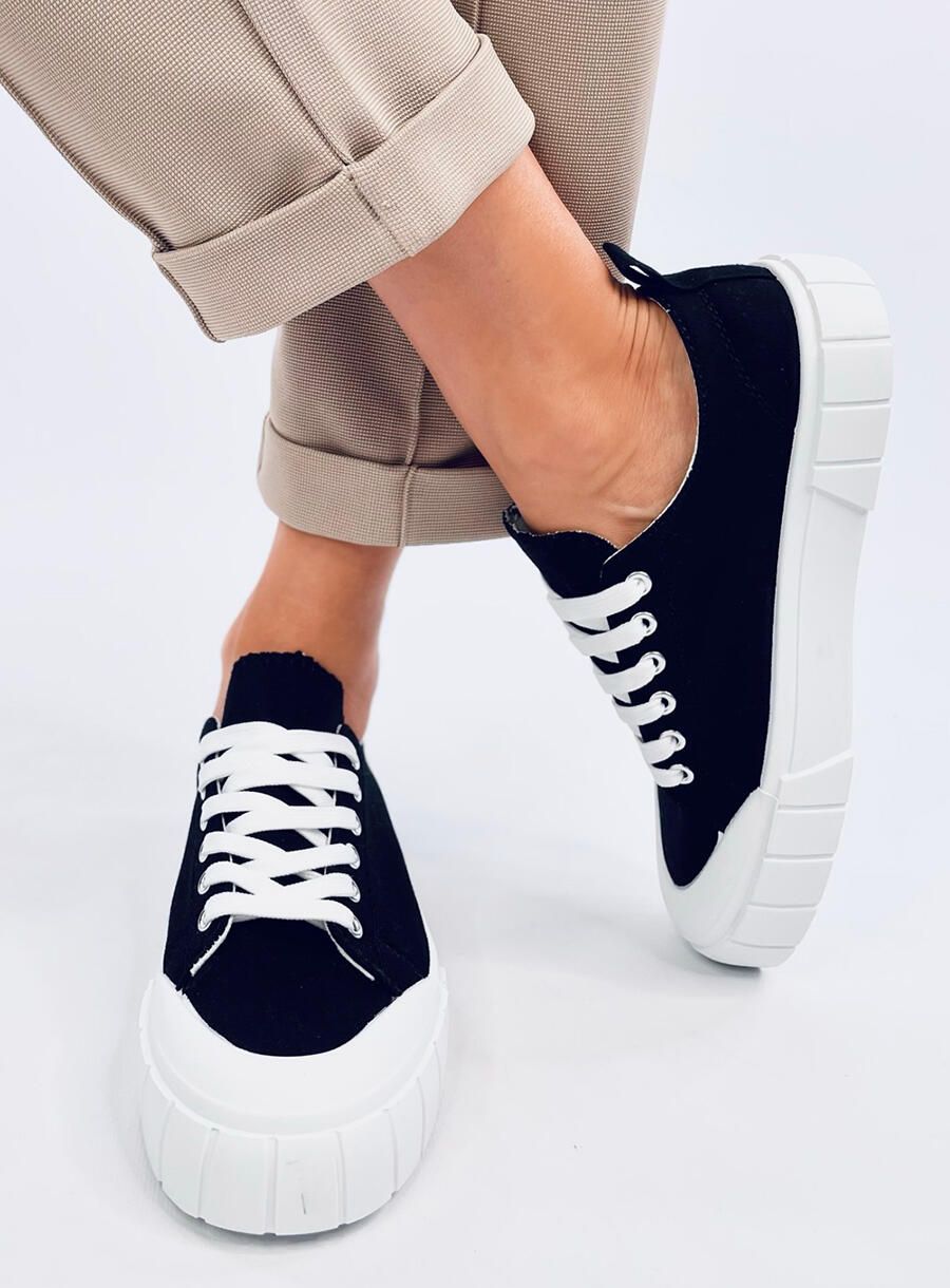 Černé plátěné dámské tenisky