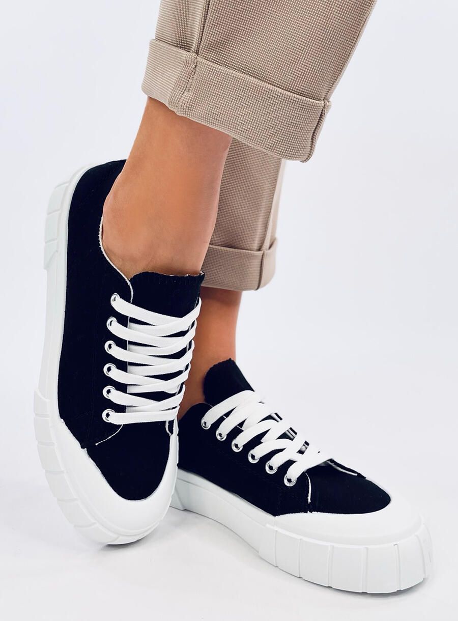 Černé plátěné dámské tenisky