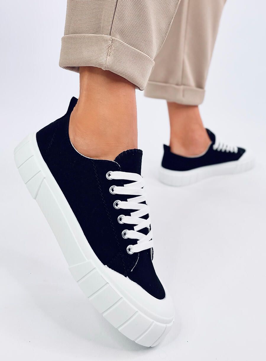 Černé plátěné dámské tenisky