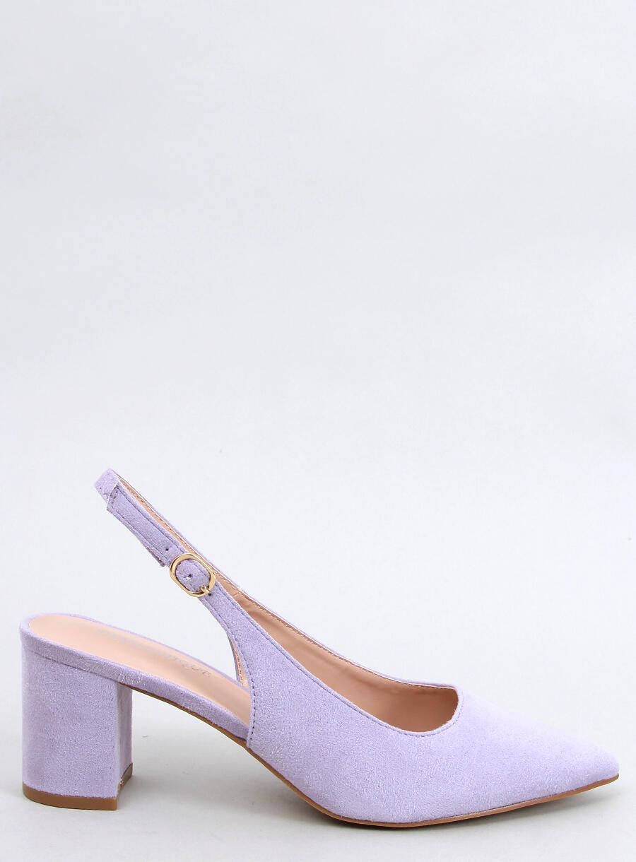 Nízké lodičky s otevřenou patou lila