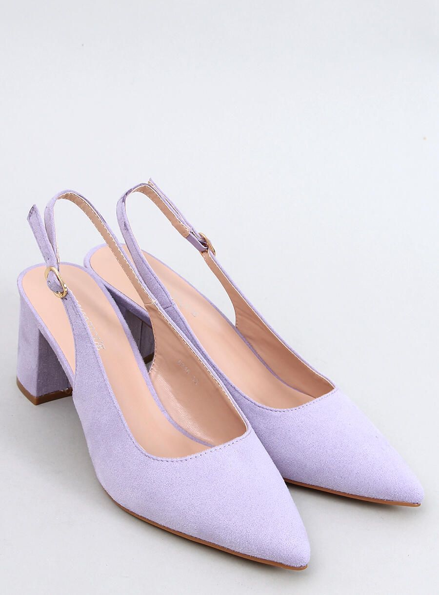 Nízké lodičky s otevřenou patou lila