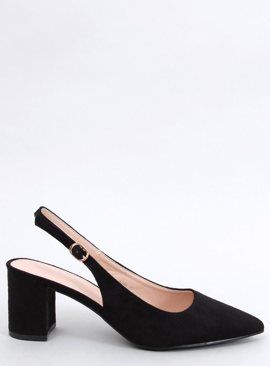 Nízké lodičky s otevřenou patou černé