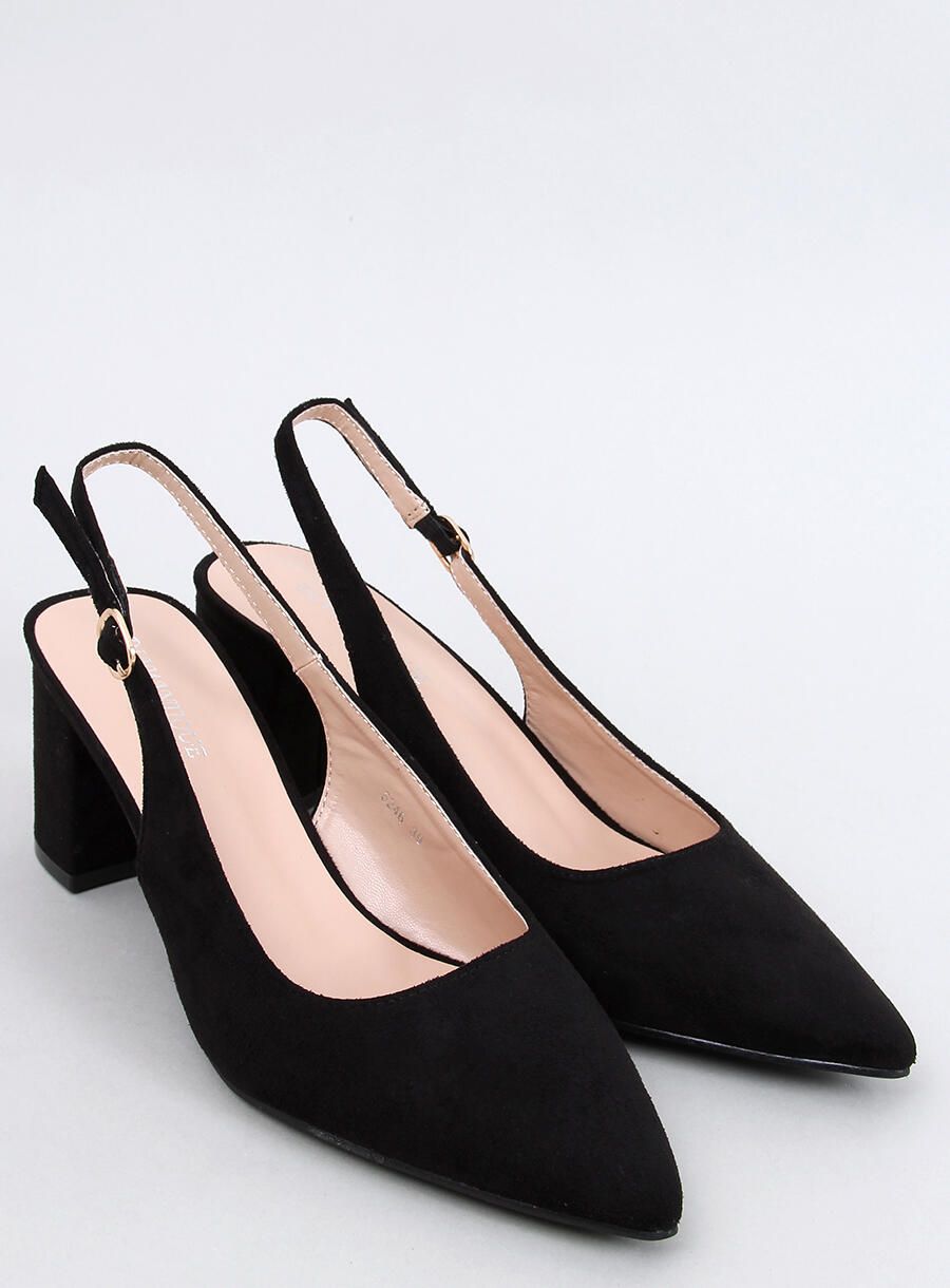 Nízké lodičky s otevřenou patou černé