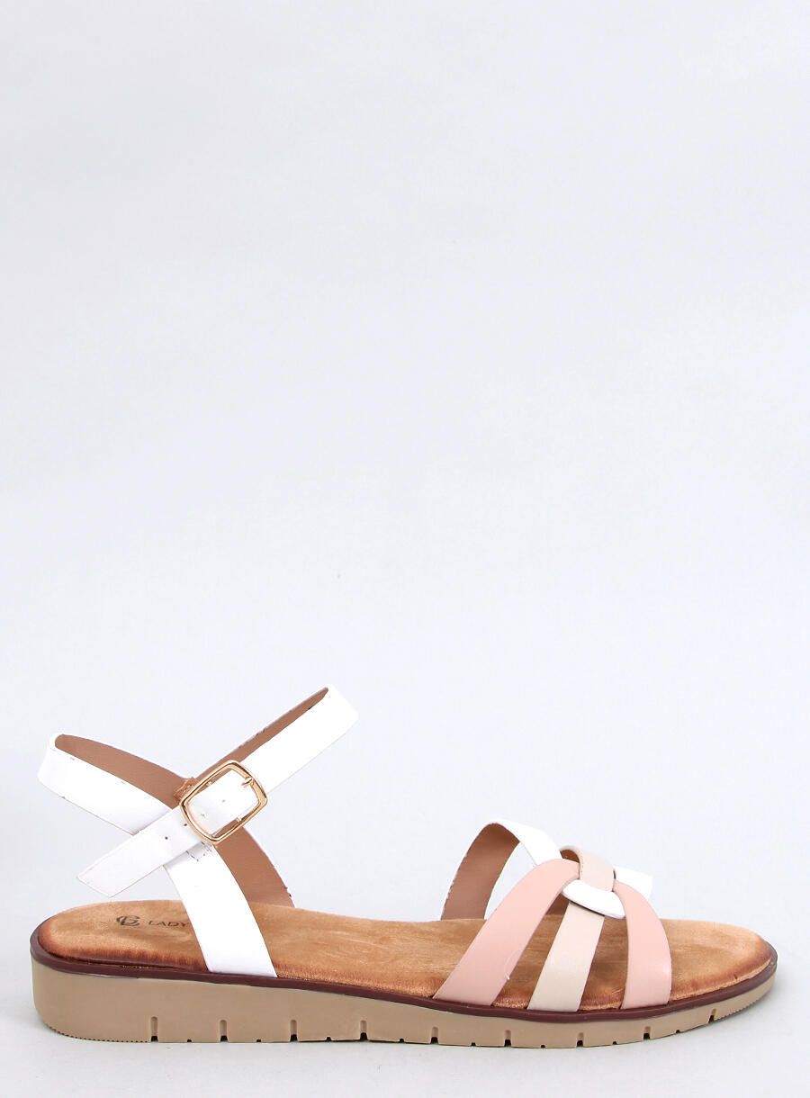 Nízké sandály bílá/růžová