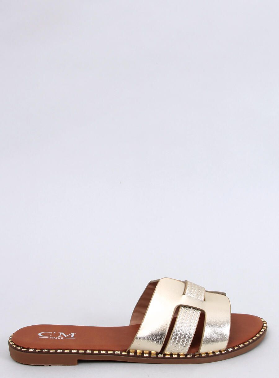 Zlaté elegantní pantofle