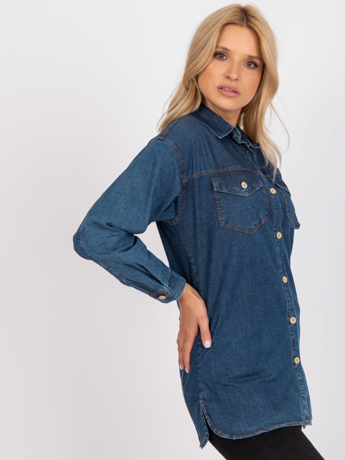 Dámská košile v tmavě modré barvě