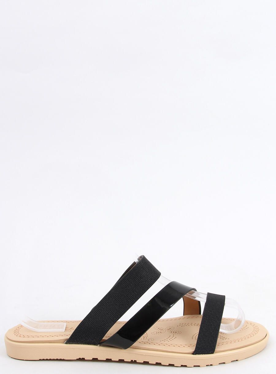 Černé letní dámské pantofle