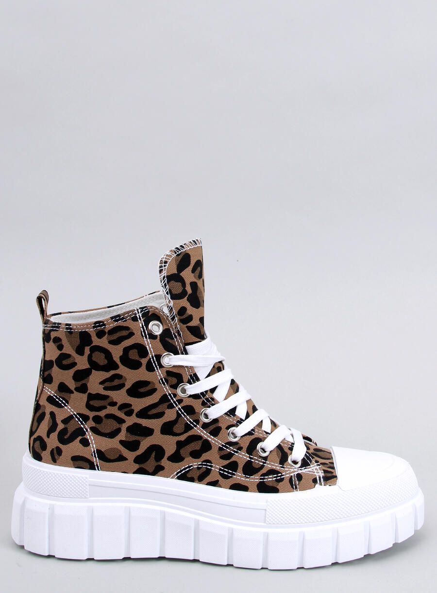 Tenisky na platformě s leopardím vzorem