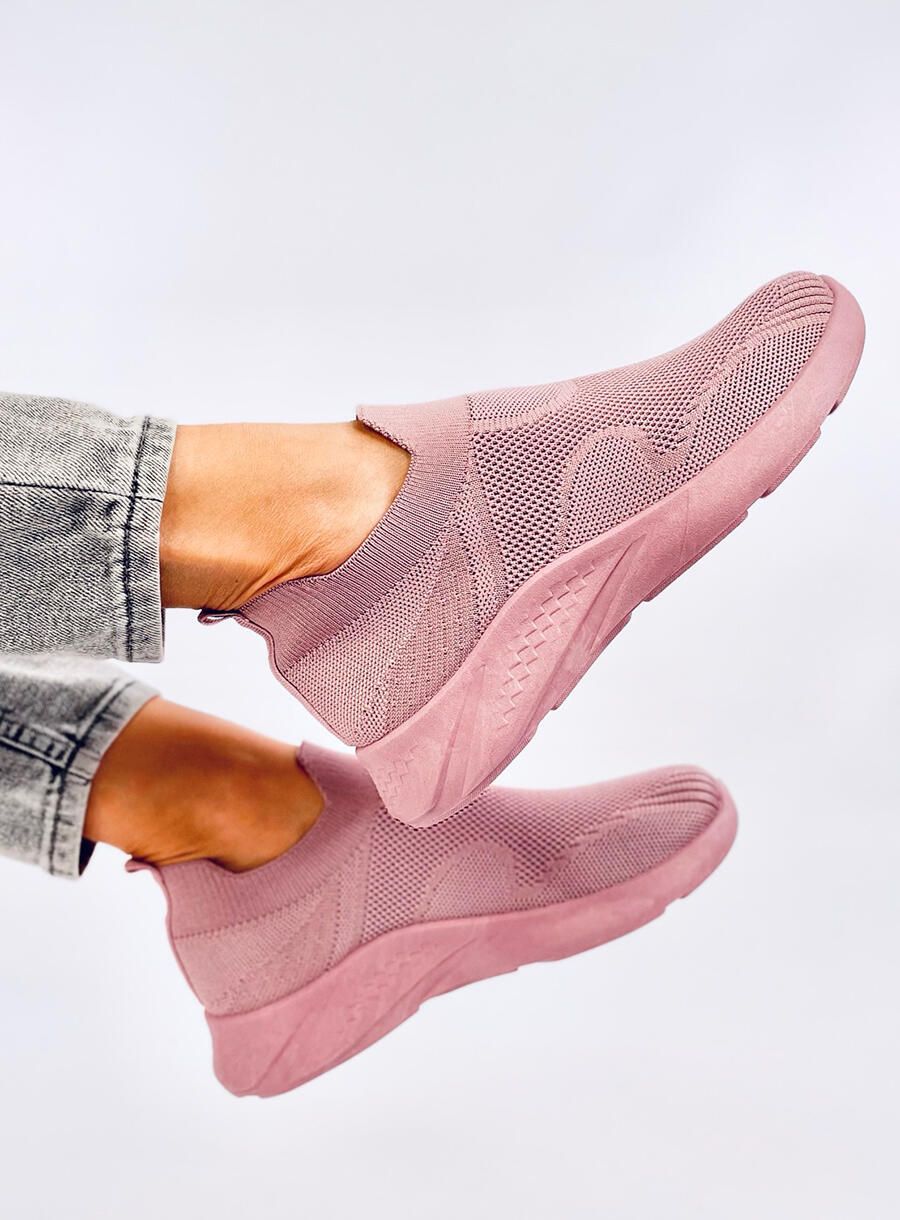 Tenisky typu slip-on růžové