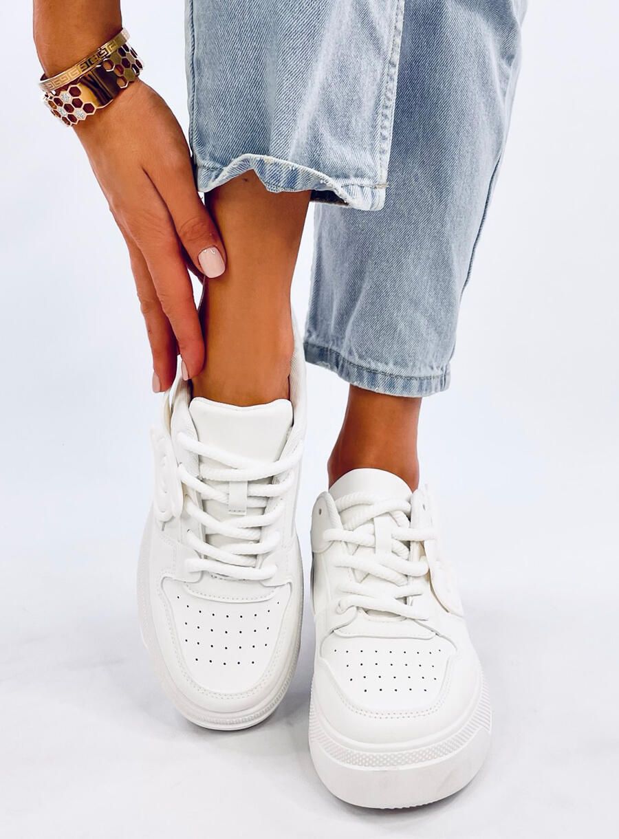 Bílé tenisky na platformě ALLWHITE